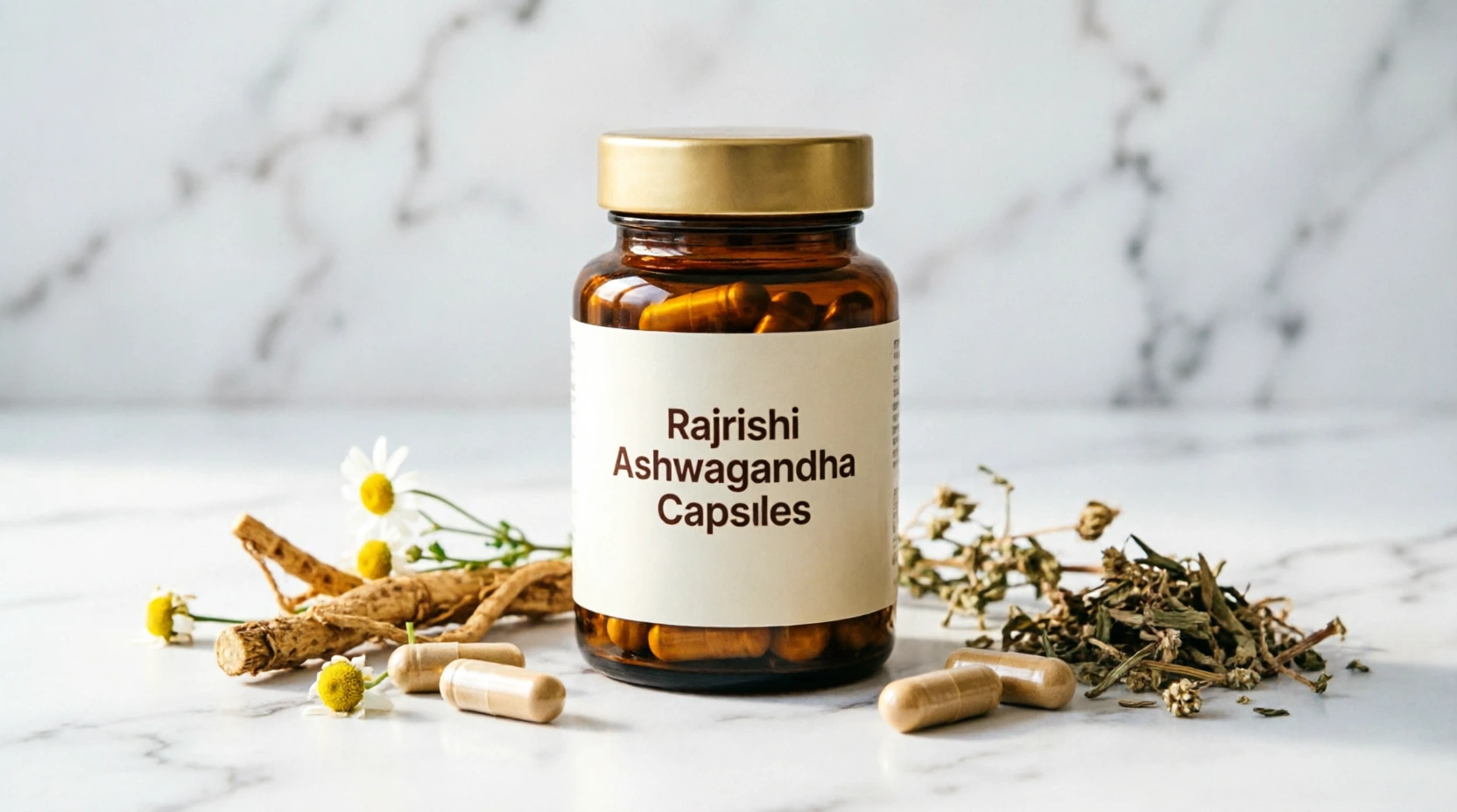 Rajrishi Ashwagandha Capsules – Pure Ayurvedic Stress Relief & Vitality Booster image 2