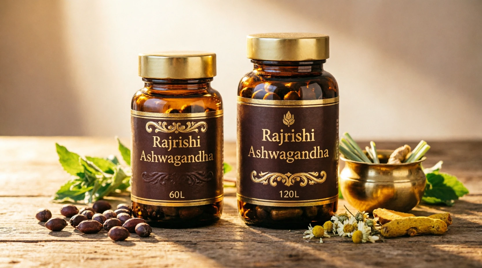 Rajrishi Ashwagandha Capsules – Pure Ayurvedic Stress Relief & Vitality Booster image 5