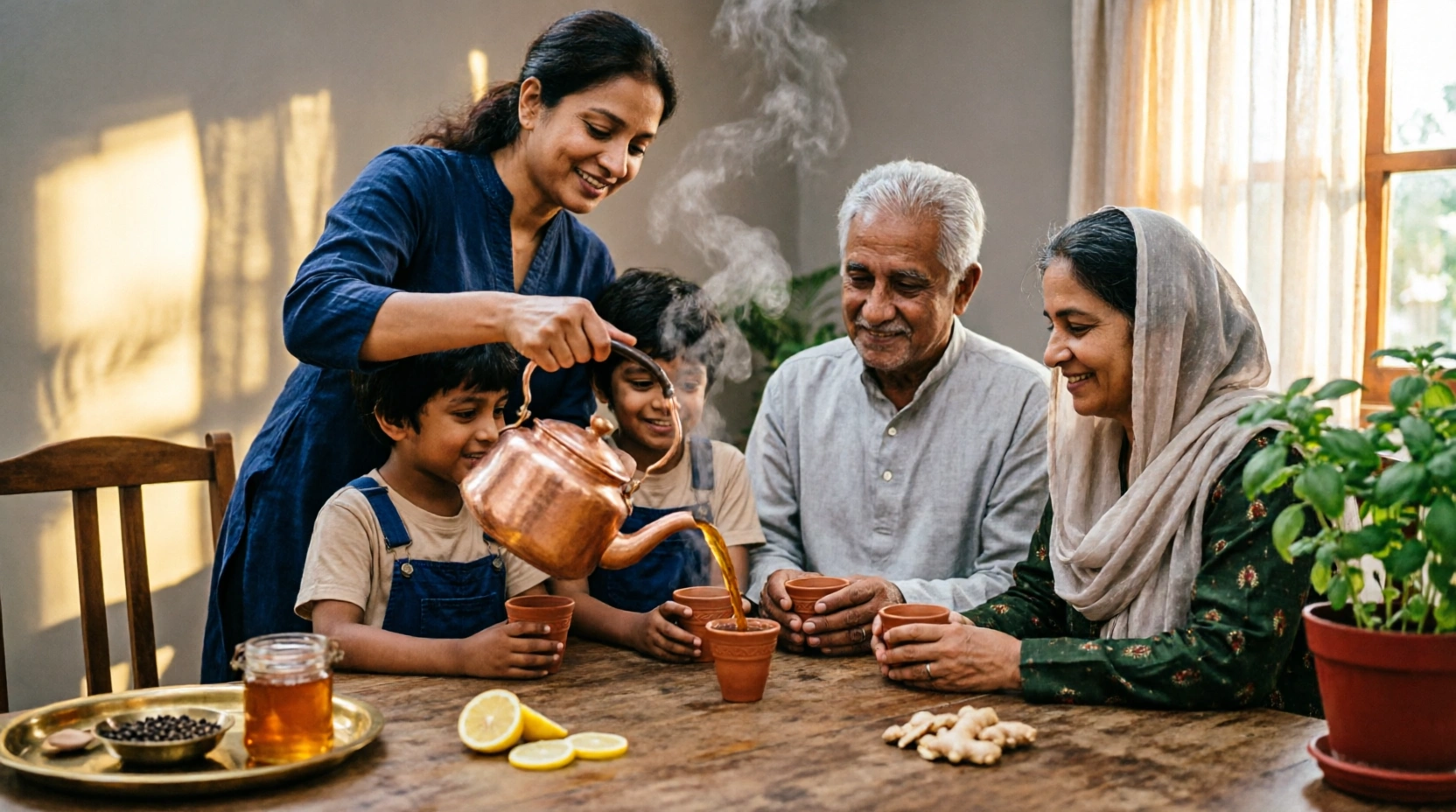 Rajrishi Immunity Booster Ayurvedic Kadha Mix with Tulsi Giloy Ashwagandha for Strong Immunity and Natural Defense